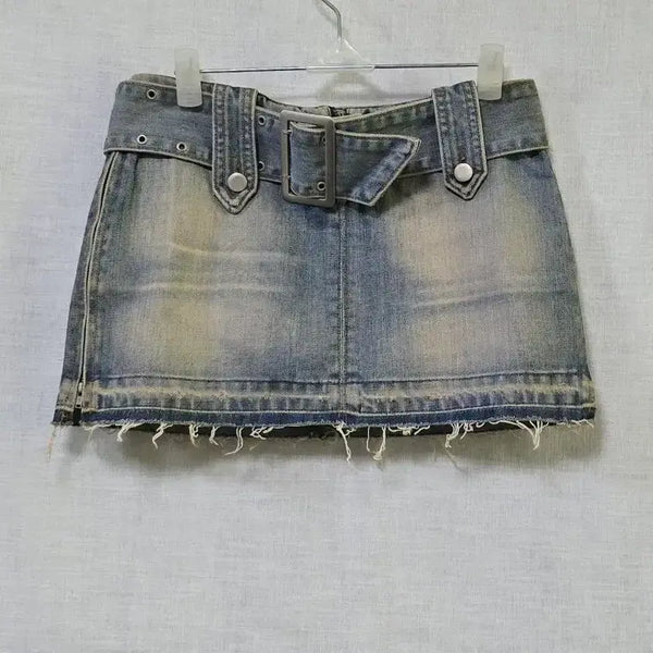 [BUNJANG] CECIL McBEE Y2K Denim Belted Skirt Pants Mini Skirt (Size 25) / 새상품) 세실맥비(CECIL McBEE) 정품 Y2K 데님 벨티드 치마 바지 미니 스커트 25 갸루 리센느 거제 야호
