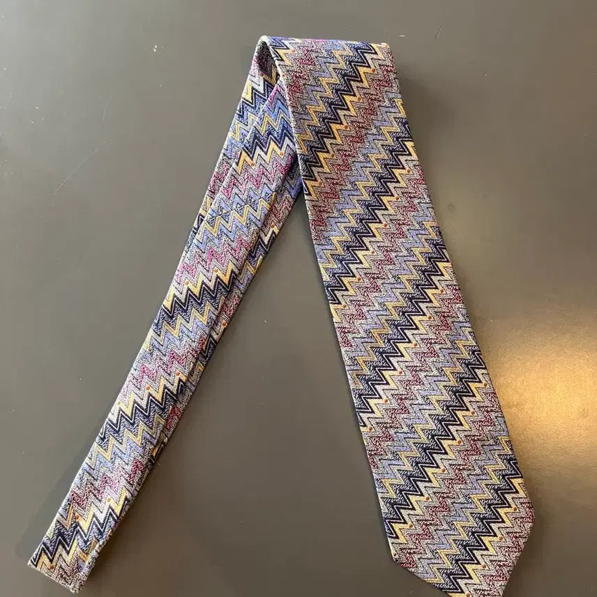 [BUNJANG] Missoni Zigzag Silk Tie / 미쏘니 크라바테 지그재그 실크 넥타이 (이탈리아제)
