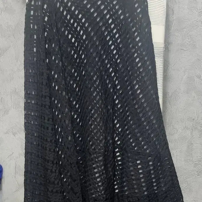 [BUNJANG] System Black Mesh Long Skirt / 시스템블랙 망사 롱 스커트