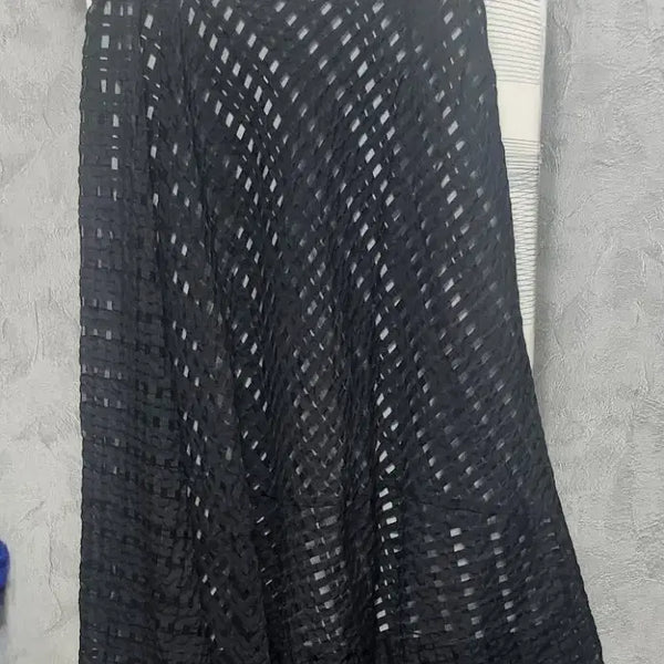 [BUNJANG] System Black Mesh Long Skirt / 시스템블랙 망사 롱 스커트