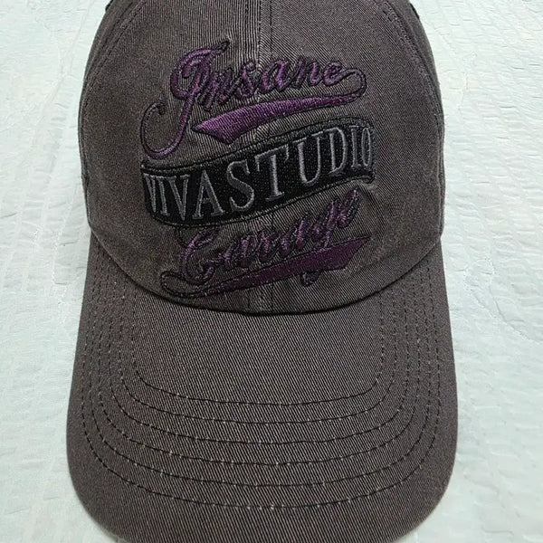 [BUNJANG] Insane Garage x Vivastudio Collaboration Washed Ball Cap Purple Gray / 인세인개러지 X 비바스튜디오 협업 모자 볼캡 퍼플그래이 색상