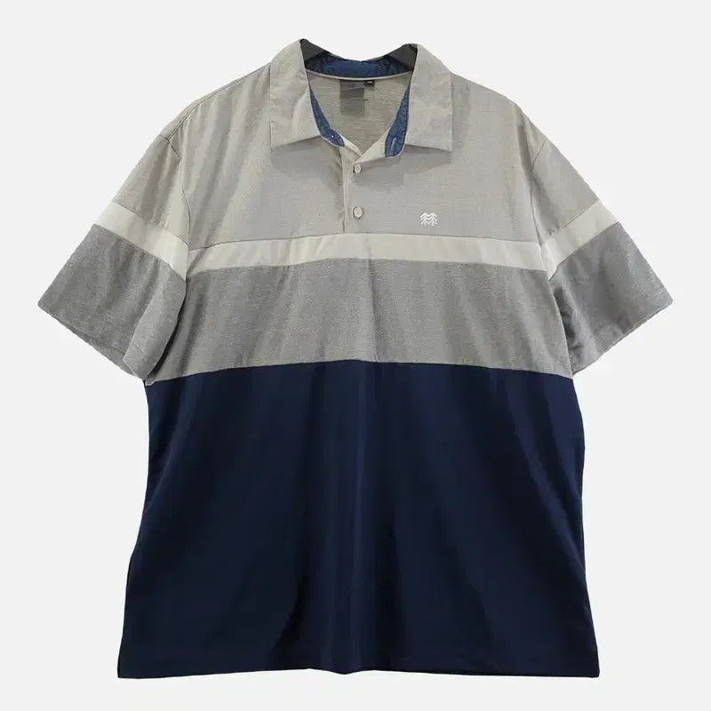 [BUNJANG] Kolon Sport Blue Men's Polo Shirt Size 110 (N8324) / 코오롱 블루 남자 카라티 110 N8324