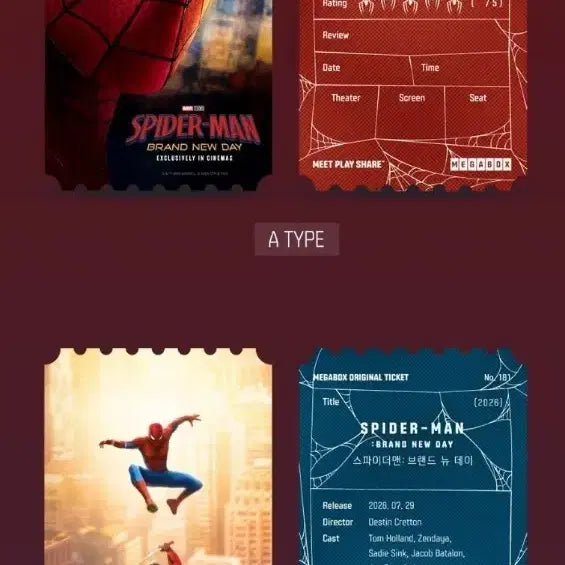 [BUNJANG] Spider-Man Brand New Day Original Ticket Goods POB / 스파이더맨 브랜드 뉴데이 오리지널티켓 오티 굿즈 특전
