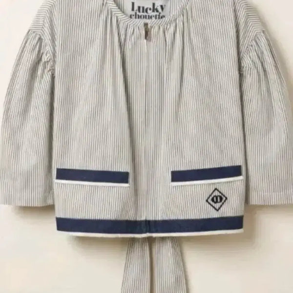 [BUNJANG] Lucky Chouette Striped Jacket and Shorts Set / 럭키슈에뜨 스트라이프 자켓 반바지 세트