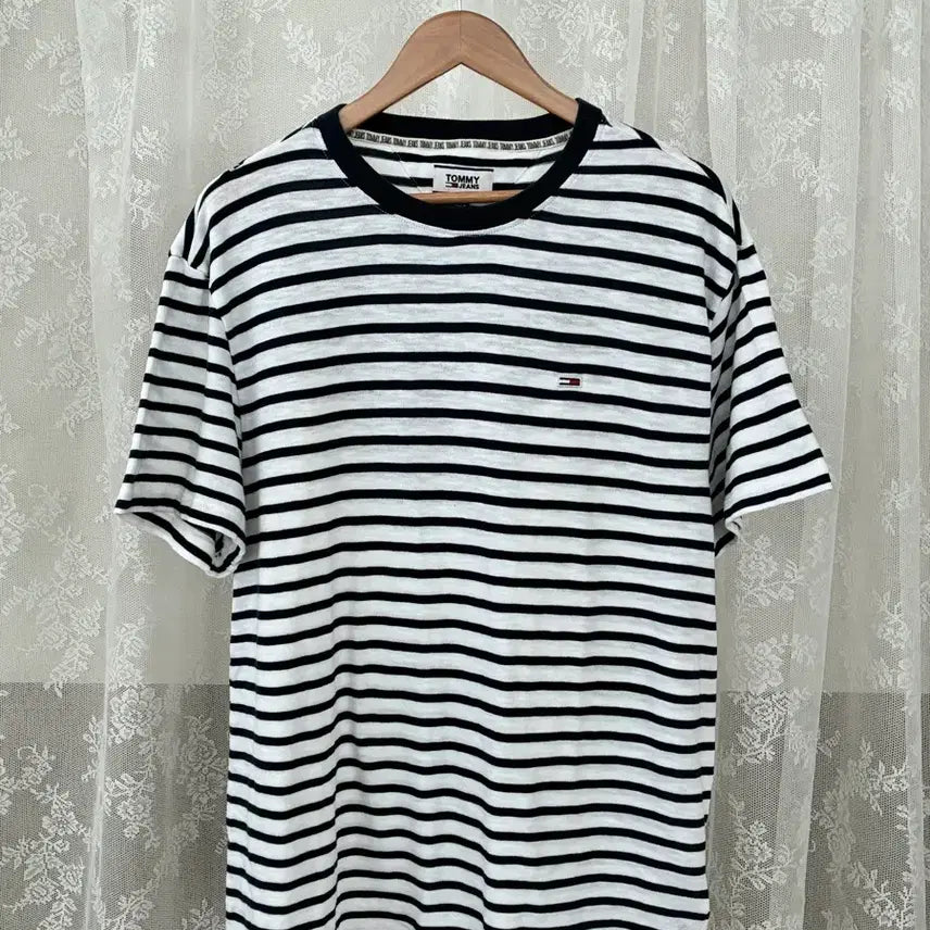[BUNJANG] Tommy Jeans Striped Short Sleeve T-Shirt Navy / XL) 타미진스 스트라이프 반팔 티셔츠 네이비