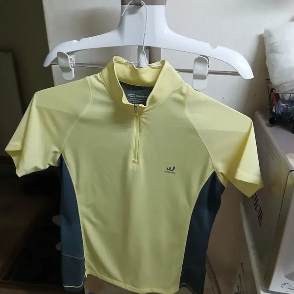 [BUNJANG] Project M Women's Short Sleeve T-Shirt Yellow/Dark Grey / 프로젝트 엠 여성 반팔 옐로우/다크그레이