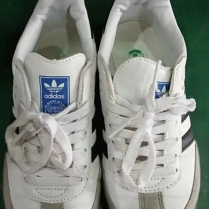 [BUNJANG] Adidas Samba White Suede Colorblock Sneakers / 아디다스 삼바 흰색 스웨이드 배색 운동화235사이즈