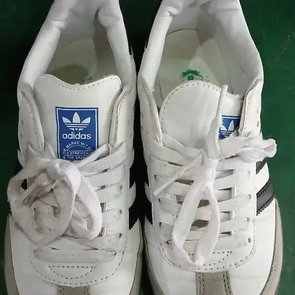 [BUNJANG] Adidas Samba White Suede Colorblock Sneakers / 아디다스 삼바 흰색 스웨이드 배색 운동화235사이즈