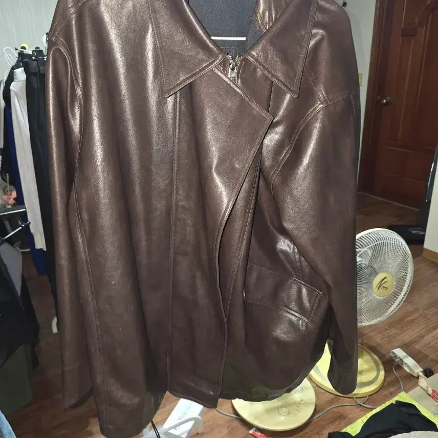 [BUNJANG] Faux Leather Jacket / 레자 가죽자켓