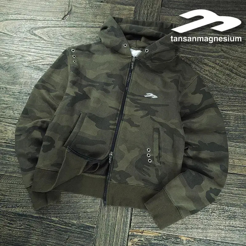 [BUNJANG] TANSANMAGNESIUM Juyeong X Tansan Camo Hooded Zip-Up Jacket (Women's F) / 탄산마그네슘 주영X탄산 카모 후드집업 M21835
