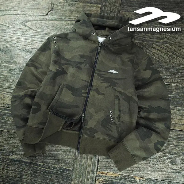 [BUNJANG] TANSANMAGNESIUM Juyeong X Tansan Camo Hooded Zip-Up Jacket (Women's F) / 탄산마그네슘 주영X탄산 카모 후드집업 M21835