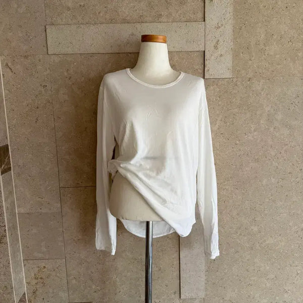 [BUNJANG] Demel Powder Series Long Sleeve T-Shirt White/Yellow / 드멜 파우더시리즈 긴팔버젼 화이트 옐로 티셔츠 개당가격