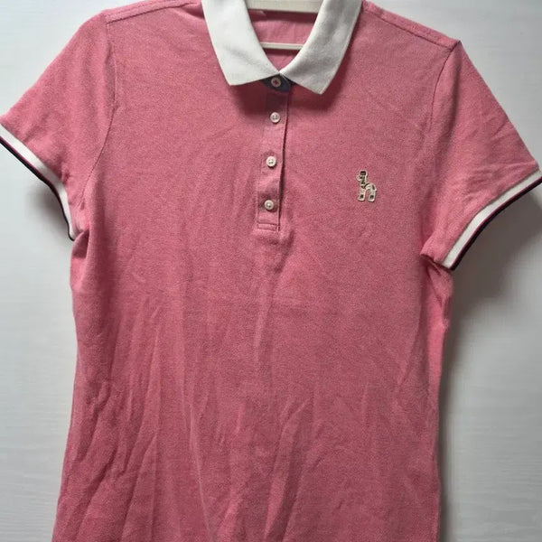 [BUNJANG] Hazzys Pink Cotton Polo Shirt 95 / 헤지스 카라티 95