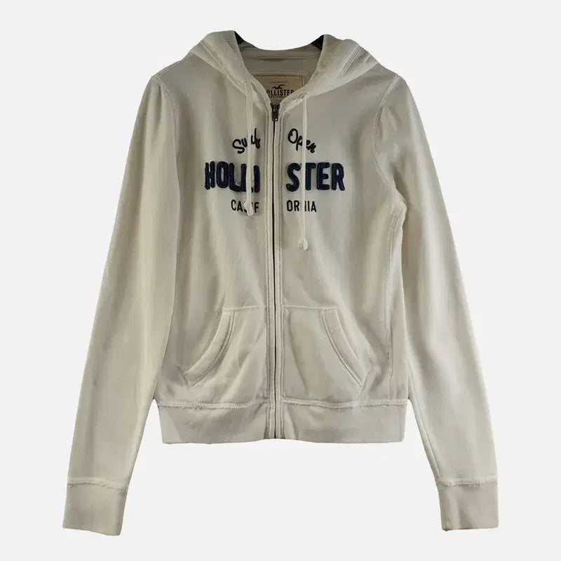 [BUNJANG] Hollister Cream Hoodie Zip-Up L / 홀리스터 크림 여자 후드 집업 L N8371