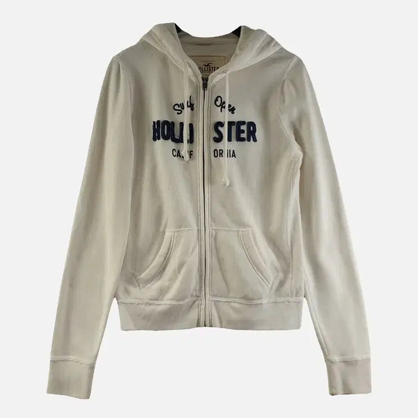 [BUNJANG] Hollister Cream Hoodie Zip-Up L / 홀리스터 크림 여자 후드 집업 L N8371