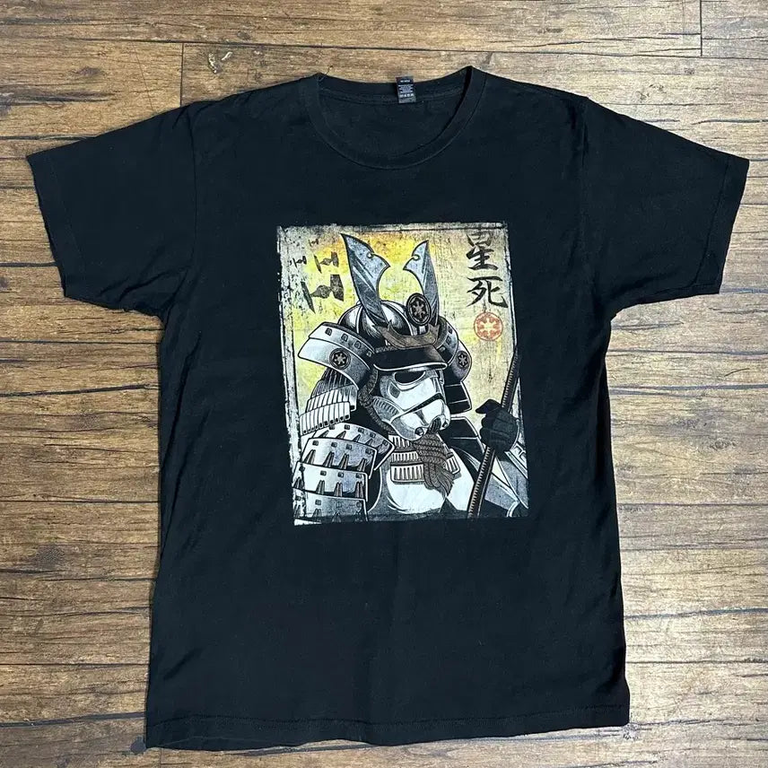 [BUNJANG] Star Wars Samurai Stormtrooper Graphic T-Shirt, Black, Large / 스타워즈 사무라이 스톰트루퍼 그래픽 반팔 티셔츠 L 블랙