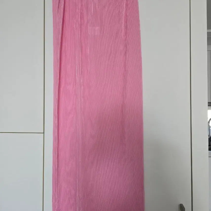 [BUNJANG] Pleated Long Skirt Pink / 플리츠 롱 스커트 핑크