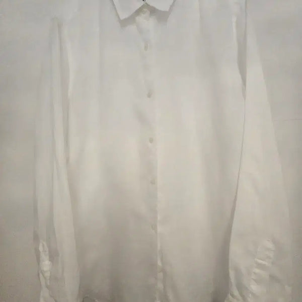 [BUNJANG] Uniqlo White Linen Shirt L / UNIQLO 화이트 린넨 셔츠 L