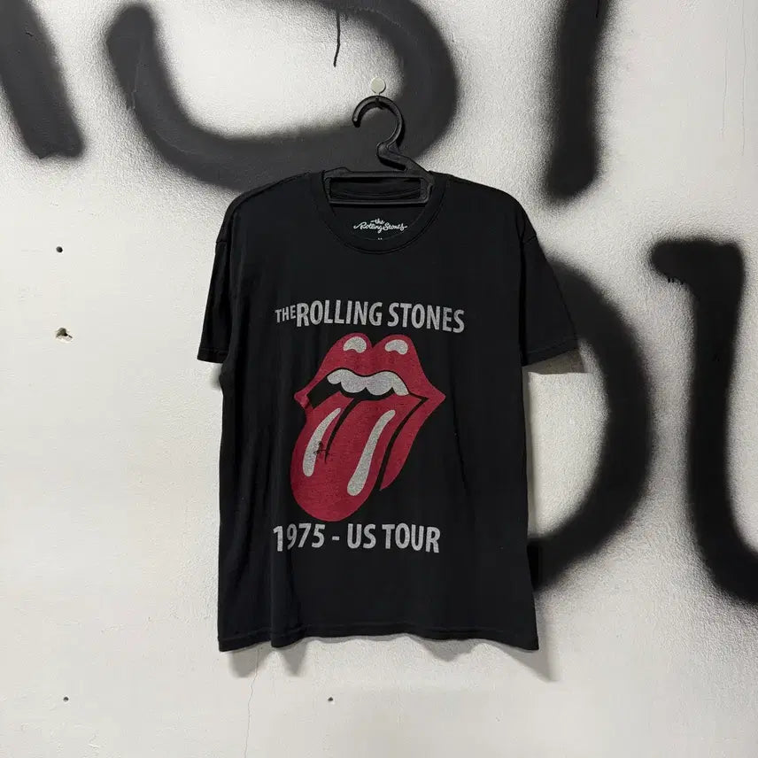 [BUNJANG] Rolling Stones 1975 US Tour T-Shirt Black / 롤링스톤스 1975 US 투어 반팔 티셔츠 블랙
