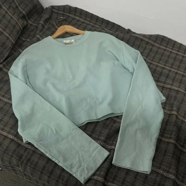 [BUNJANG] Acne Studios Cropped Sweatshirt Mint / 아크네 스튜디오 크롭 맨투맨 민트