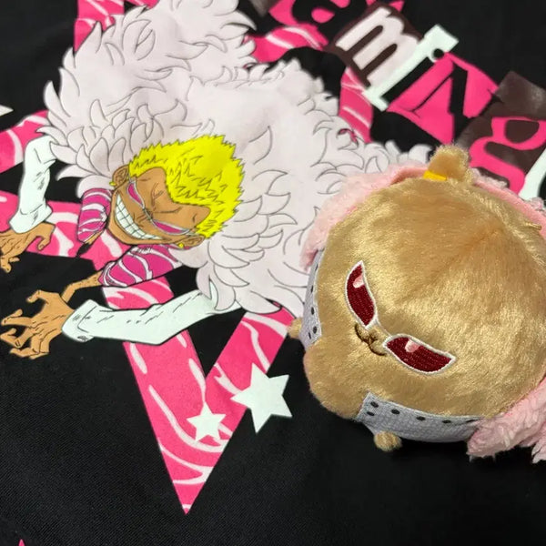 [BUNJANG] One Piece Doflamingo T-Shirt & Amimalu Plush / 원피스 도플라밍고 티셔츠 아미마루 누이