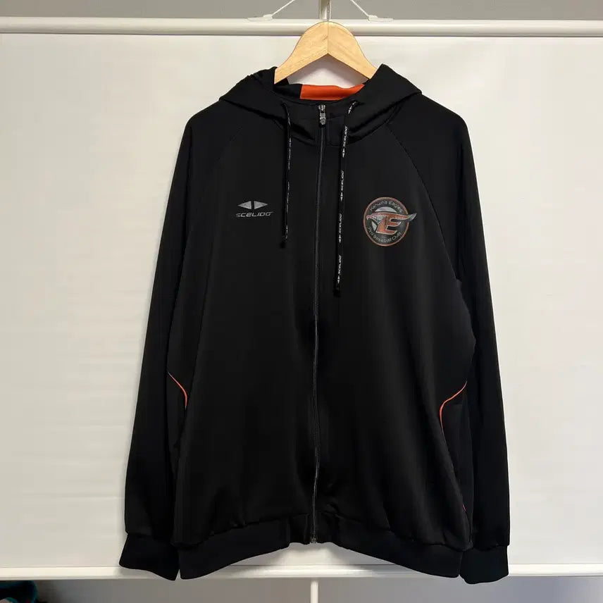 [BUNJANG] Skelido Hanwha Eagles Black Training Hooded Zip-Up (4XL) / [정품/4XL] 스켈리도 한화이글스 블랙 트레이닝 후드집업