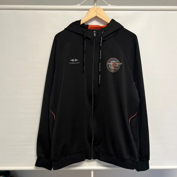 [BUNJANG] Skelido Hanwha Eagles Black Training Hooded Zip-Up (4XL) / [정품/4XL] 스켈리도 한화이글스 블랙 트레이닝 후드집업