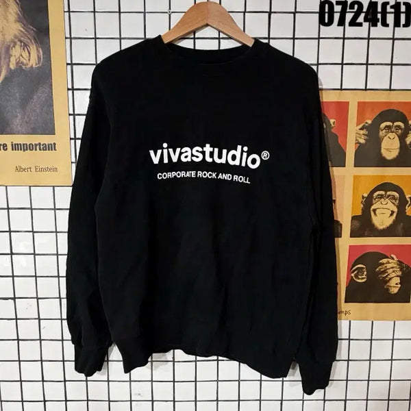 [BUNJANG] VIVASTUDIO Sweatshirt Black Size S / 비바스튜디오 맨투맨 블랙 S