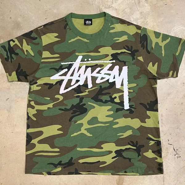 [BUNJANG] Stussy Camo Short Sleeve T-shirt Medium / 스투시 카모 반팔티 M
