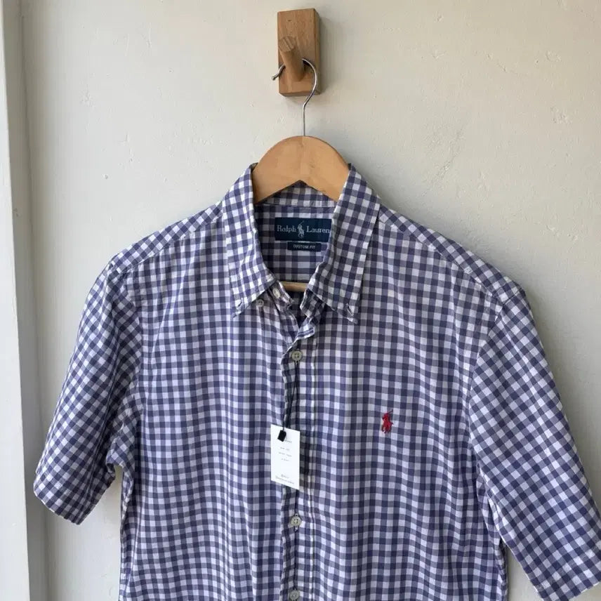 [BUNJANG] Polo Ralph Lauren Custom Fit Checkered Short Sleeve Shirt / 17586 - 폴로 랄프로렌 체크 반팔 셔츠