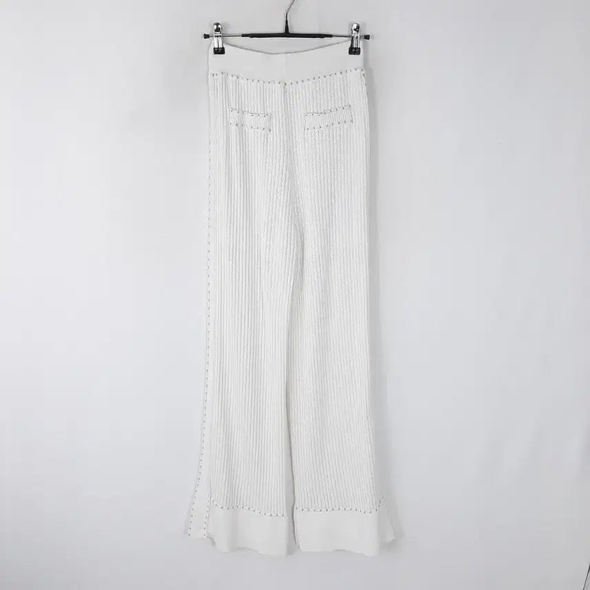 [BUNJANG] Women's Punching Knit Banding Pants / 여성 펀칭 니트 밴딩팬츠S