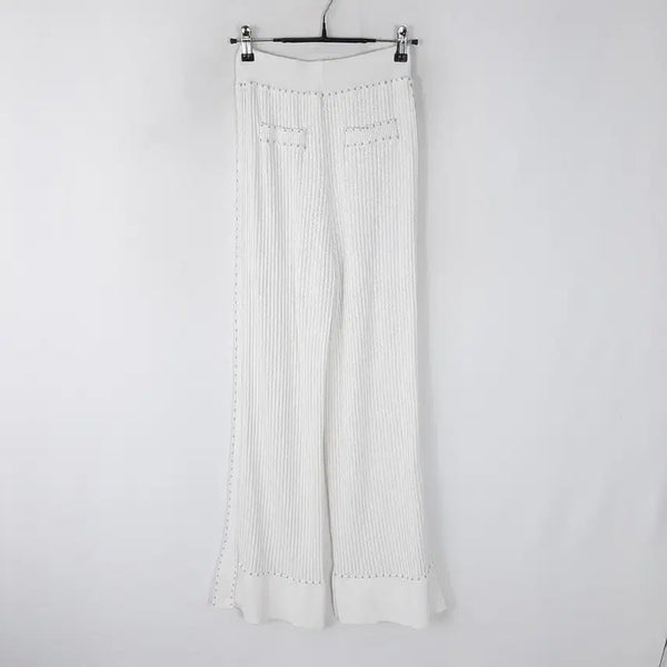 [BUNJANG] Women's Punching Knit Banding Pants / 여성 펀칭 니트 밴딩팬츠S
