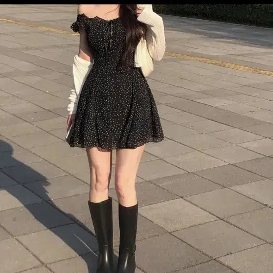 [BUNJANG] WANNA B MUSE Off-the-Shoulder Convertible Dress / 워너비뮤즈 오프숄더겸용 원피스 새상품