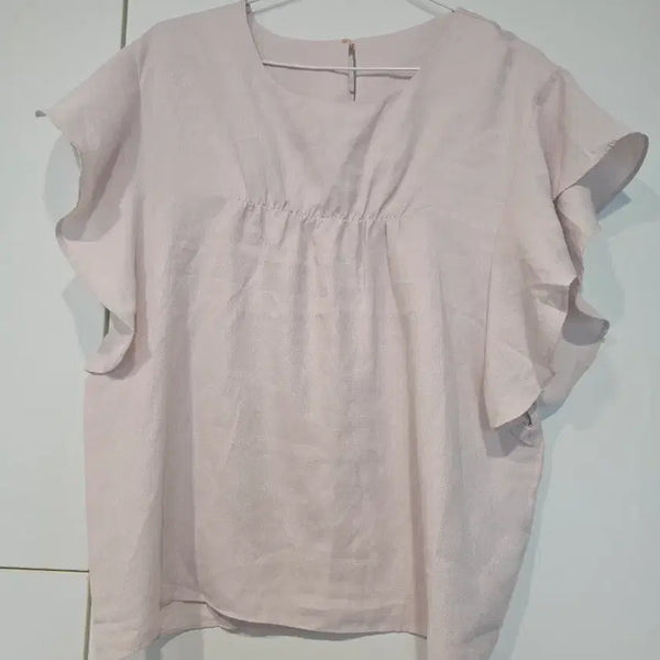 [BUNJANG] Pink Frill Sleeve Blouse / 블라우스 연핑크 프릴 소매