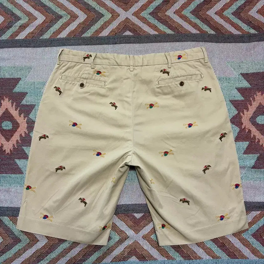 [BUNJANG] Polo Ralph Lauren Embroidered Logo Shorts Beige / 36inch) 폴로 랄프로렌 앰브로이드 자수로고 반바지 쇼츠 베이지