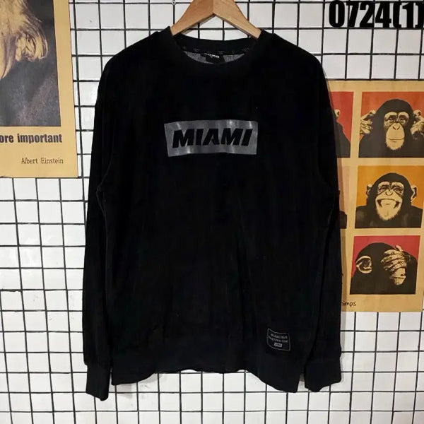 [BUNJANG] NBA Miami Lettering Sweatshirt Black XL / NBA 맨투맨 블랙 XL