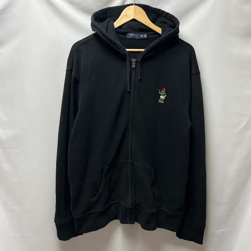 [BUNJANG] Polo Ralph Lauren Bear Fleece Hoodie Zip-up XL / [정품/2XL] 폴로 랄프로렌 베어 블랙 후드집업
