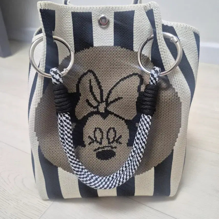[BUNJANG] Mickey Mouse Stripe Tote Bag / 토트백 새상품
