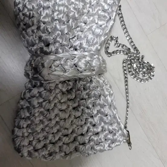 [BUNJANG] Silver Chain Shoulder Bag / 실버 체인 숄더백