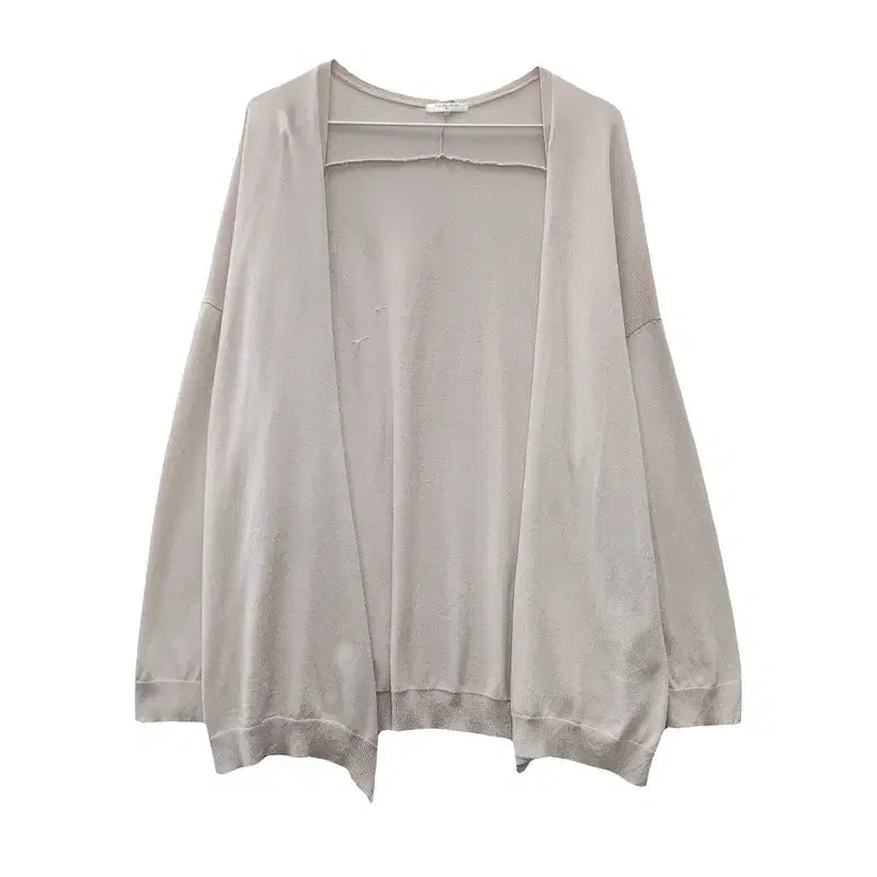 [BUNJANG] Vintage Minimal Avant-Garde Pink Beige Cardigan M / 빈티지 미니멀 아방가르드 핑크 베이지 가디건 M
