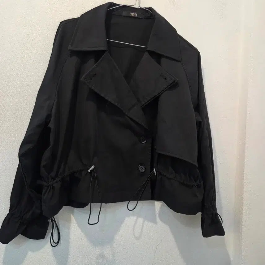 [BUNJANG] VISIT Black Cropped Jacket / VISIT 블랙 크롭 자켓 가58