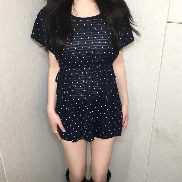 [BUNJANG] Dot Shirring Blouse / 도트 셔링 블라우스