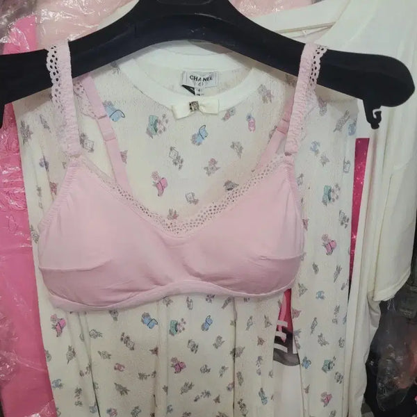 [BUNJANG] H&M Pink Lace Lingerie Set (2-Piece) / 에이치엠 핑크 레이스 속옷 세트 2개세트