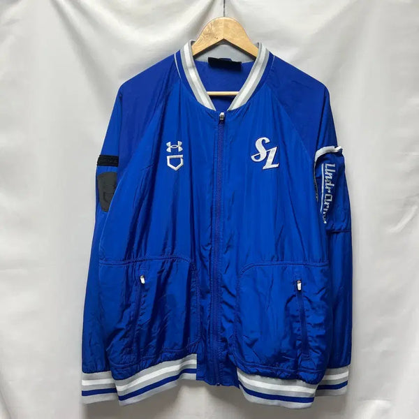 [BUNJANG] Samsung Lions Under Armour Player Issued Baseball Jacket 3XL / [정품/3XL] 삼성라이온즈 언더아머 선수지급용 블루 야구 잠바 자켓 점퍼