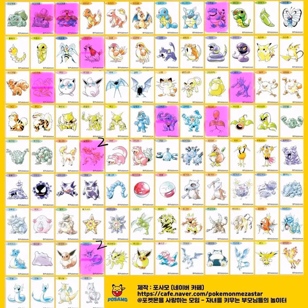 [BUNJANG] Pokemon Artwork 30th Anniversary Bread Stickers / (균일가)포켓몬 아트워크 30주년 띠부씰