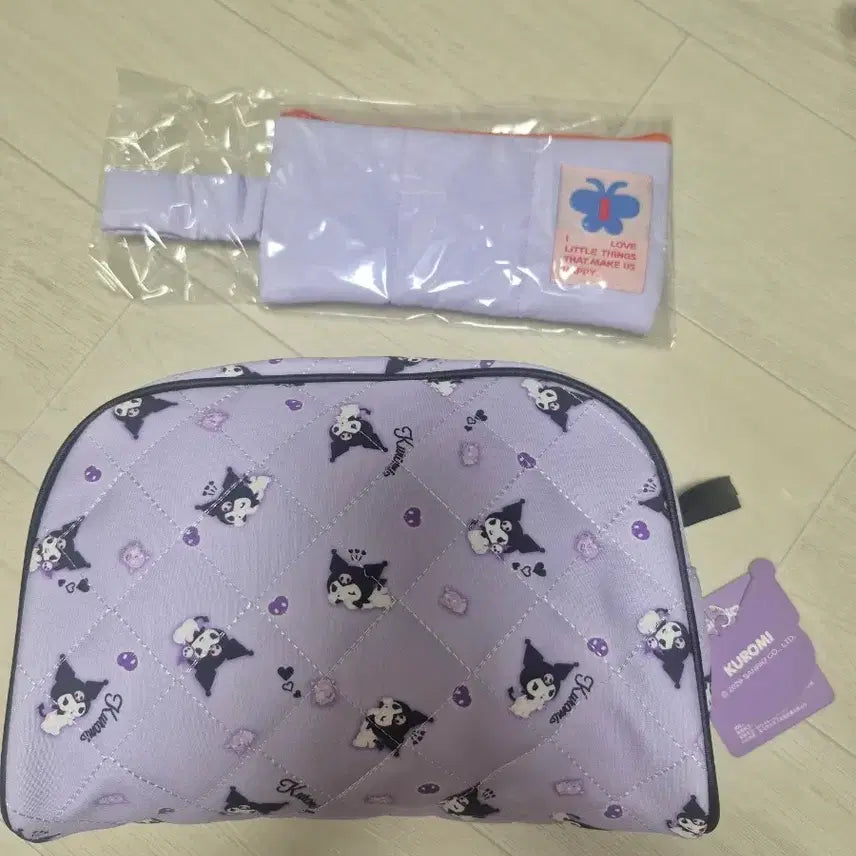 [BUNJANG] Kuromi Quilting Pouch Set / 쿠로미 파우치 새상품