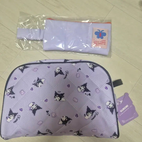 [BUNJANG] Kuromi Quilting Pouch Set / 쿠로미 파우치 새상품