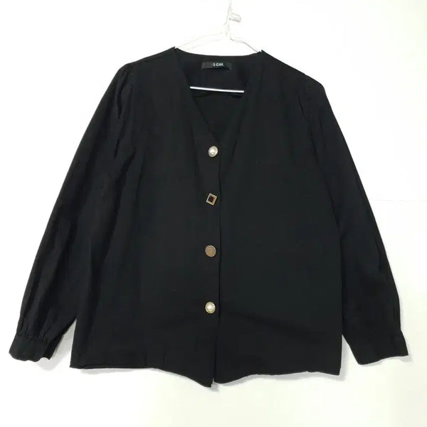 [BUNJANG] SCUT Basic Cardigan Blouse Black / SCUT 블라우스 기본 가디건 블랙 0252