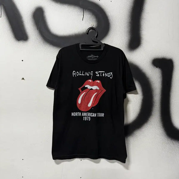 [BUNJANG] The Rolling Stones 1975 North America Tour T-Shirt / 롤링스톤스 1975 북미 투어 반팔 티셔츠 블랙