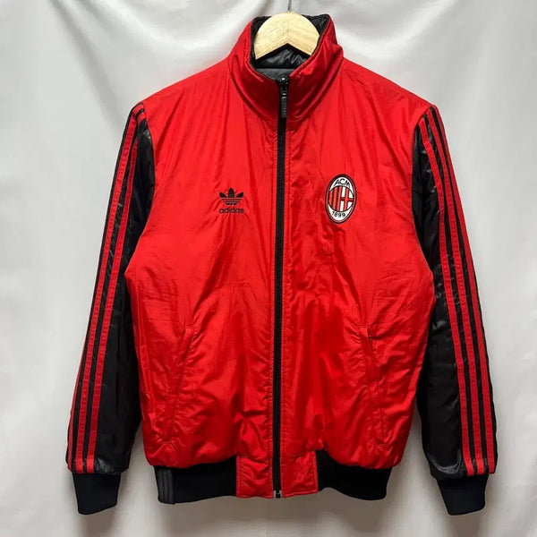 [BUNJANG] Adidas AC Milan Europa Padded Reversible Track Top Jacket (Size 90) / [정품/90] 아디다스 AC밀란 유로파 양면 빨검 누빔 트랙탑 져지 점퍼